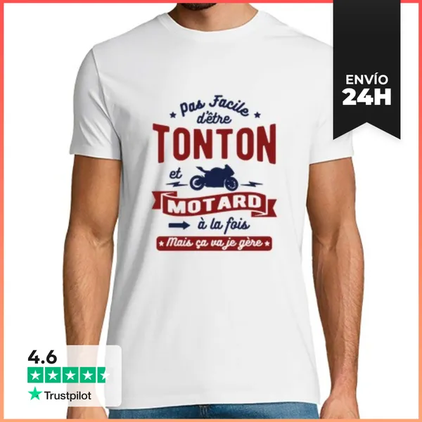 Camiseta Hombre Clásica Tío Y Motorista LaTostadora
