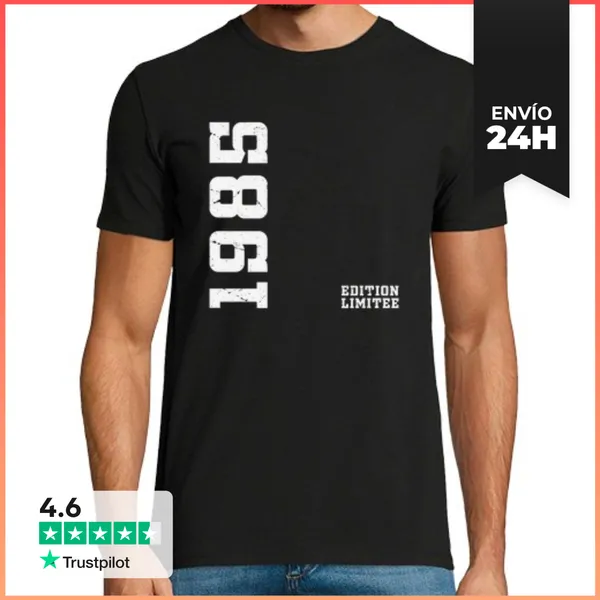 Camiseta Hombre Clásica 40 Años 1985 Regalo De Cumpleaños