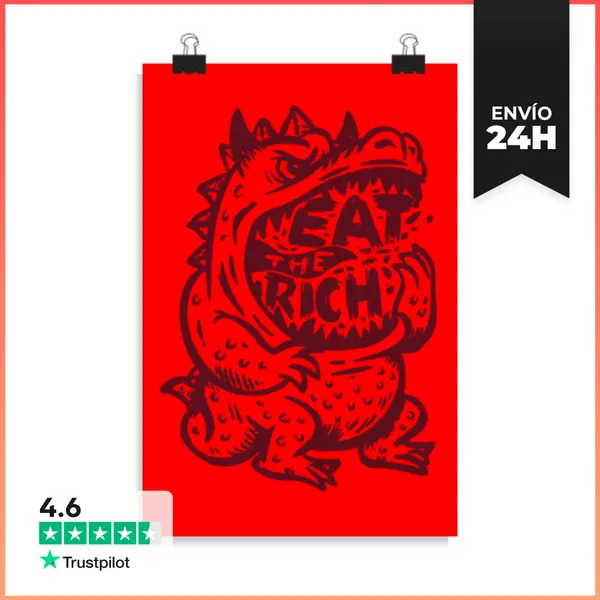 Póster Vertical Eat The Rich LaTostadora