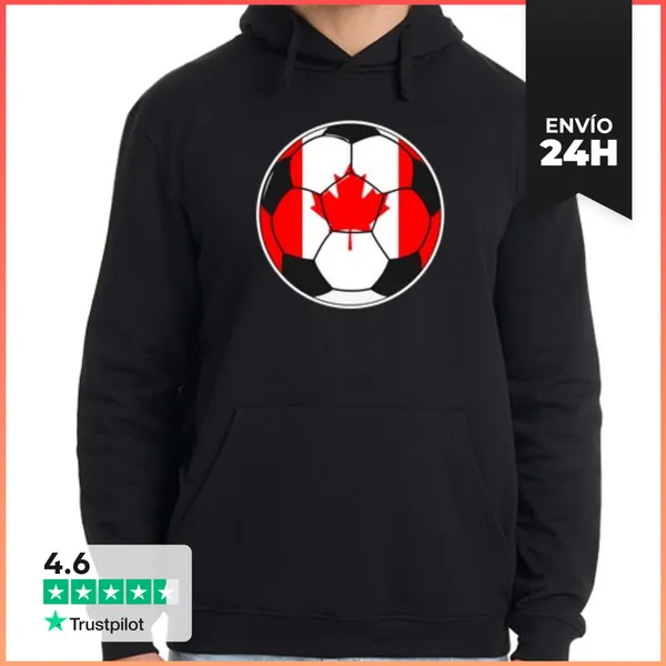 Sudadera Unisex Con Capucha Equipo De Fútbol Canadá LaTostadora