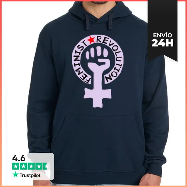 Sudadera Unisex Con Capucha Feminist Revolution LaTostadora