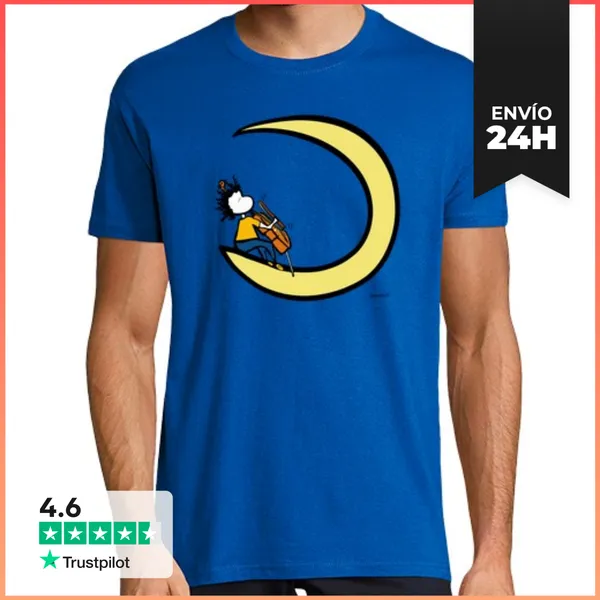 Camiseta Hombre Clásica Moon And Cello LaTostadora