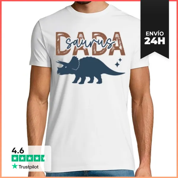 Camiseta Hombre Clásica DADA SAURUS TRICERATOPS LaTostadora