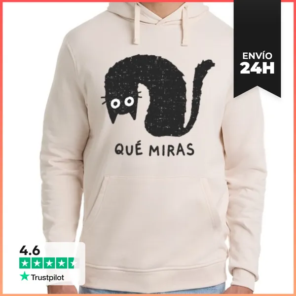 Sudadera Unisex Con Capucha Qué Miras LaTostadora