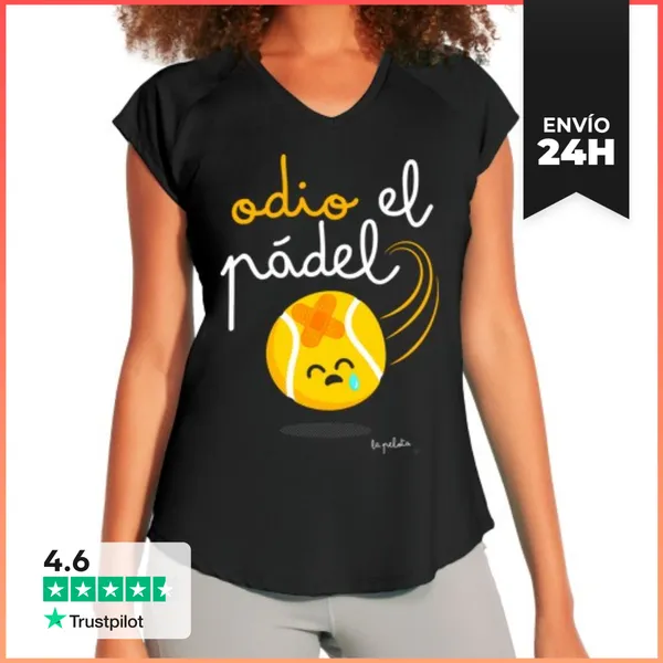 Camiseta Deportiva Mujer Odio El Pádel LaTostadora