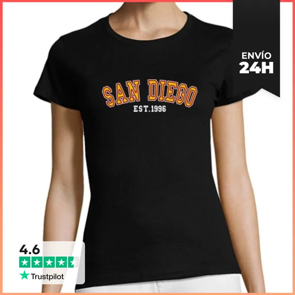 Camiseta Mujer Clásica San Diego Est 1996 LaTostadora