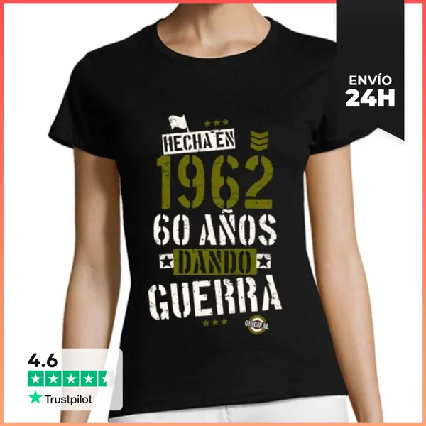 Camiseta Mujer Clásica 1962. 60 Años Dando Guerra LaTostadora