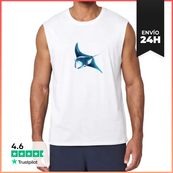 Camiseta Sin Mangas Camiseta Hombre Sin Mangas Manta Raya