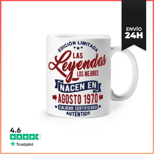 Taza Leyendas Nacen En Agosto 1970 LaTostadora