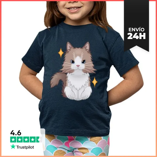 Camiseta Clásica Para Niños Ragdoll Bicolor LaTostadora