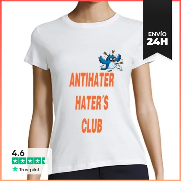 Camiseta Mujer Clásica Anti Hater Haters Club LaTostadora