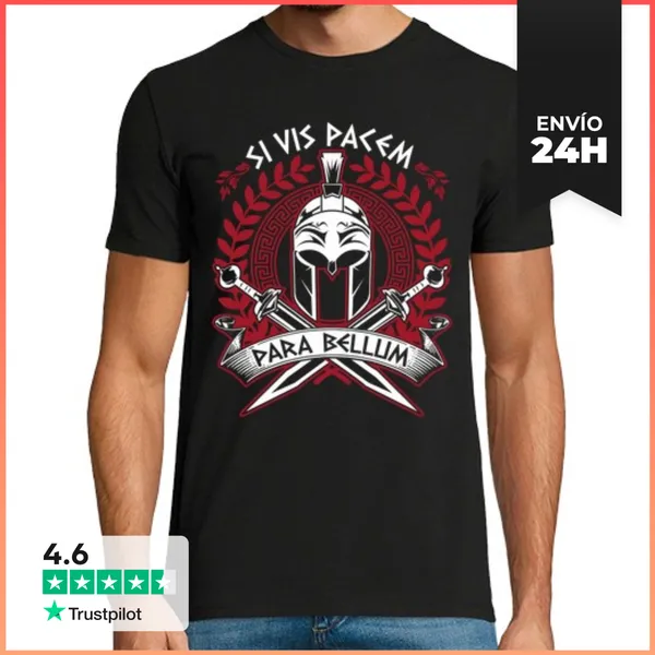 Camiseta Hombre Clásica Si Vis Pacem Para Bellum Frases Latín