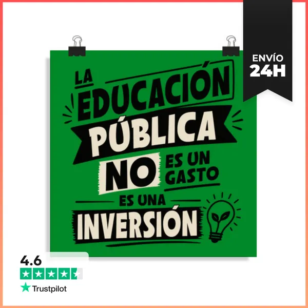 Póster Cuadrado La Educación Es Una Inversión LaTostadora