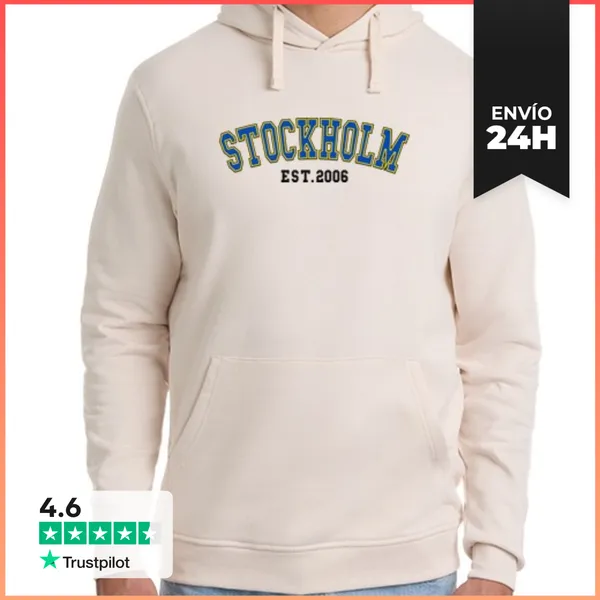 Sudadera Unisex Con Capucha Estocolmo 2006 LaTostadora