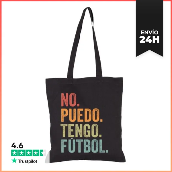 Bolsa De Tela NO PUEDO TENGO FÚTBOL RETRO VINTAGE LaTostadora
