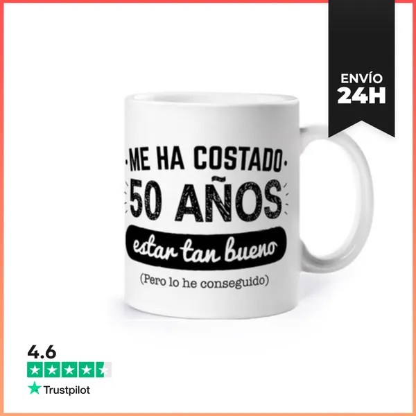 Taza 50 Años Para Estar Tan Bueno V2 (Fondo LaTostadora