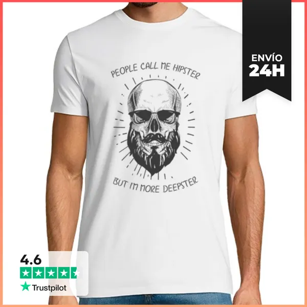 Camiseta Hombre Clásica Deepster Skull LaTostadora