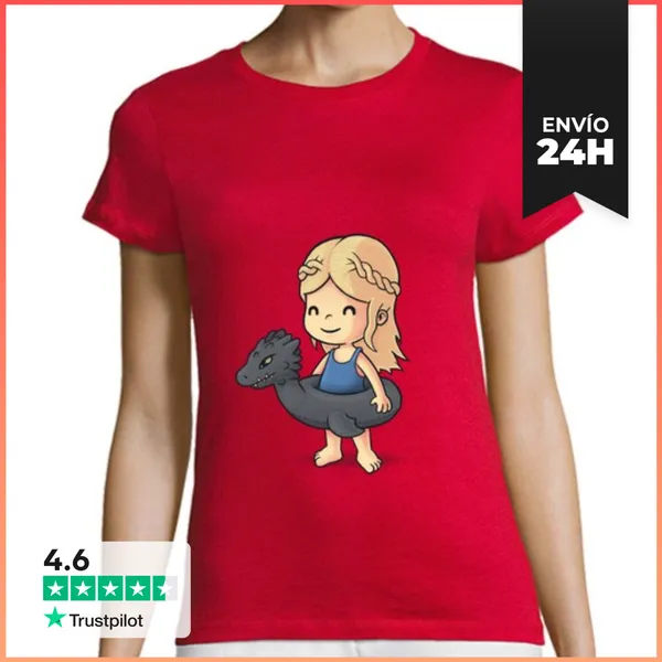 Camiseta Mujer Clásica Khalessi Is Ready For Summer LaTostadora