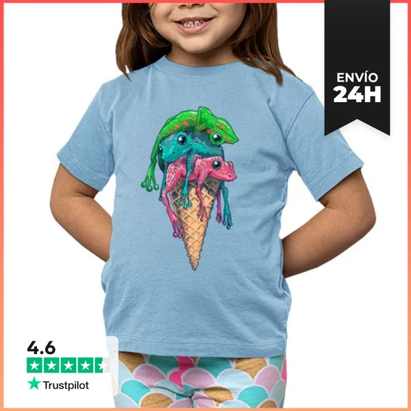 Camiseta Clásica Para Niños Niño, Manga Corta, Celeste