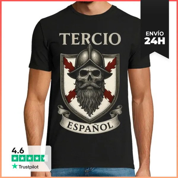 Camiseta Hombre Clásica Tercio Español Soldado España Militar