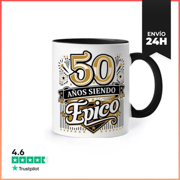 Taza De Colores 50 Años Siendo Épico LaTostadora
