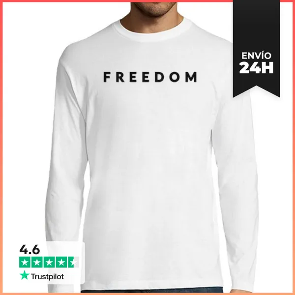 Camiseta Hombre Manga Larga Libertad LaTostadora