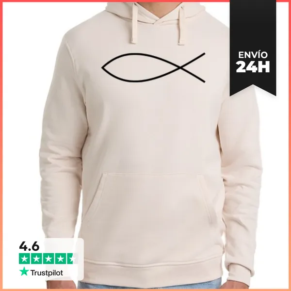 Sudadera Unisex Con Capucha Camiseta Catolica Cristiana Simbolo