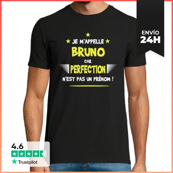 Camiseta Hombre Clásica Bruno Humor Y Regalo Divertido