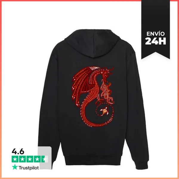 Sudadera Unisex Con Capucha Dragon LaTostadora