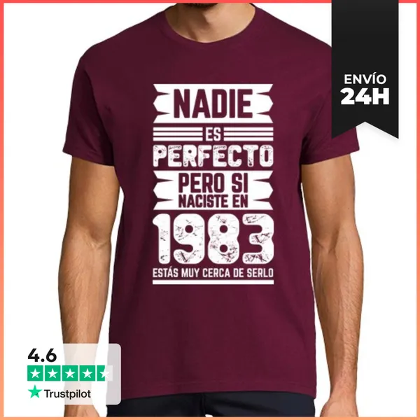 Camiseta Hombre Clásica Nadie Es Perfecto, 1983 LaTostadora