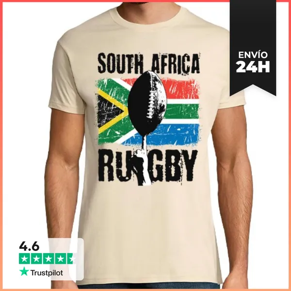 Camiseta Hombre Clásica Copa, Equipo De Rugby De Sudáfrica,