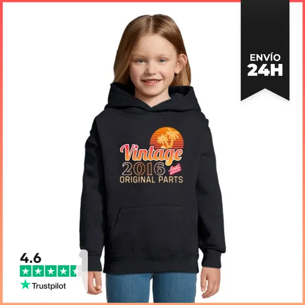 Sudadera Para Niños Con Capucha Vintage 2016 Original Parts
