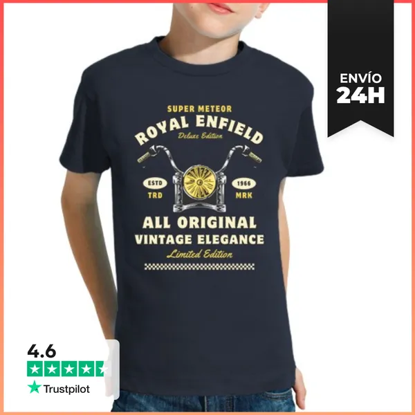 Camiseta Clásica Para Niños Motos Clásicas Estilo 1966 Vintage