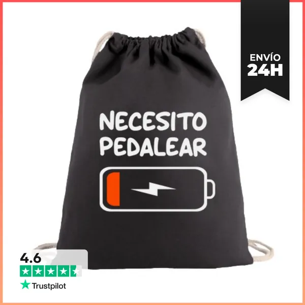 Mochila Saco Con Cuerdas Necesito Pedalear Bicicleta Ciclismo