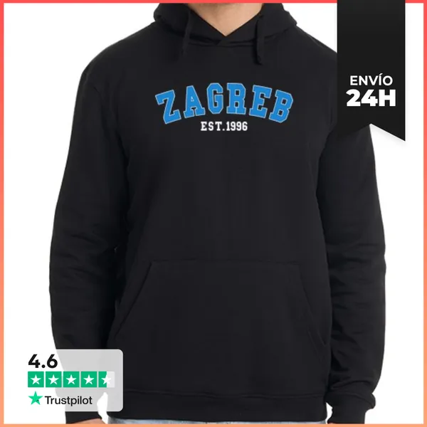 Sudadera Unisex Con Capucha Zagreb Est 1996 LaTostadora