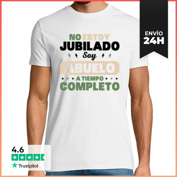 Camiseta Hombre Clásica Abuelo Jubilado Regalo Jubilación