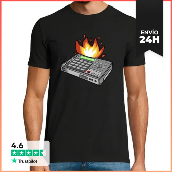 Camiseta Hombre Clásica Beat Maker Music Producer MPC LaTostadora
