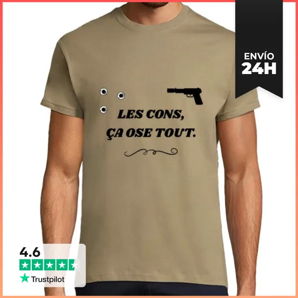 Camiseta Hombre Clásica Idiotas Eso Lo Desafía Todo - Tío