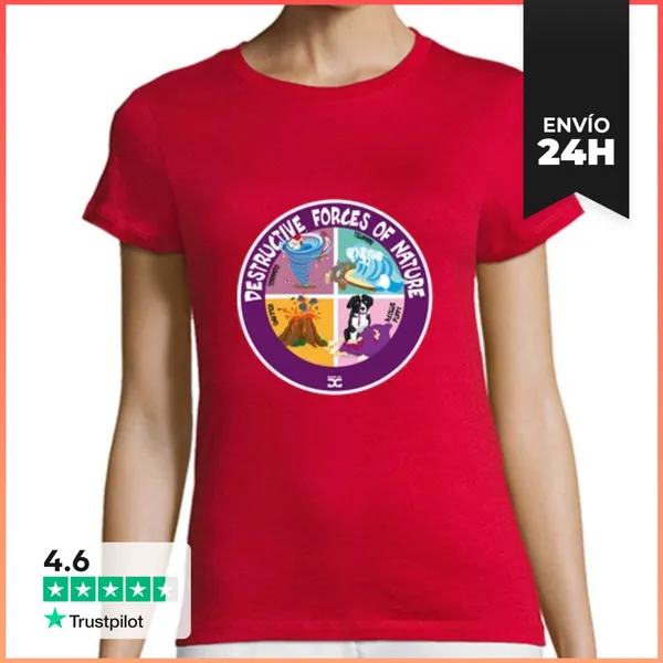 Camiseta Mujer Clásica Nature Forces (En) Chica LaTostadora