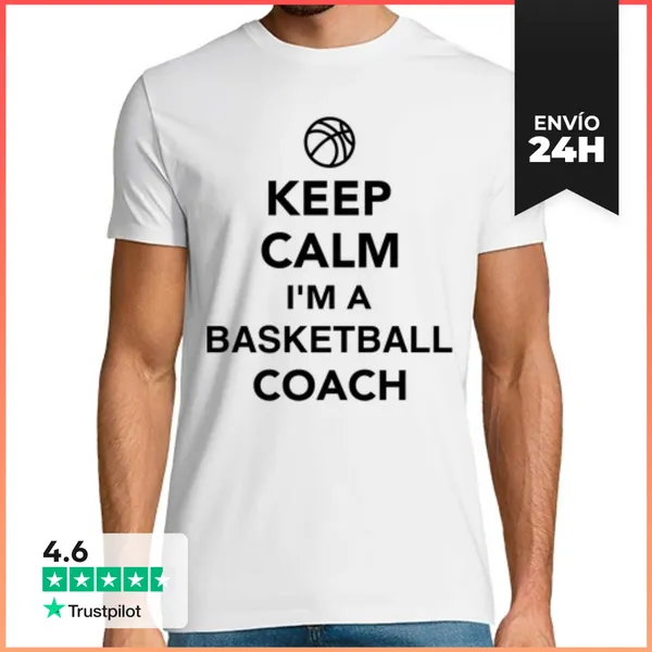 Camiseta Hombre Clásica Mantener La Calma Que Soy Un Entrenador