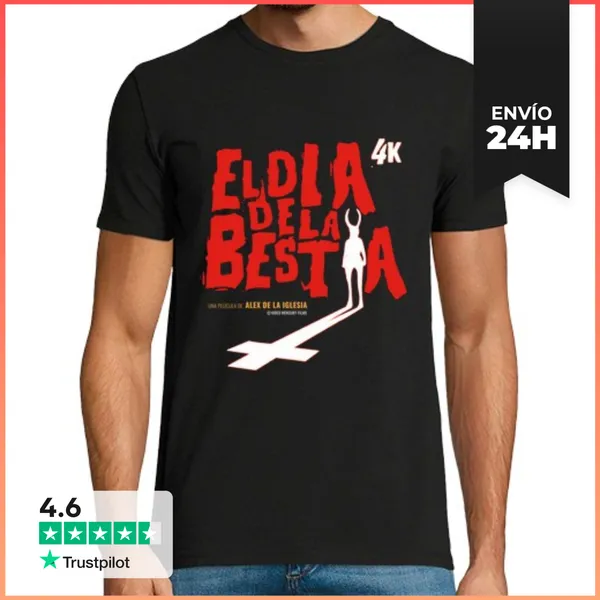 Camiseta Hombre Clásica El Día De La Bestia 4k LaTostadora