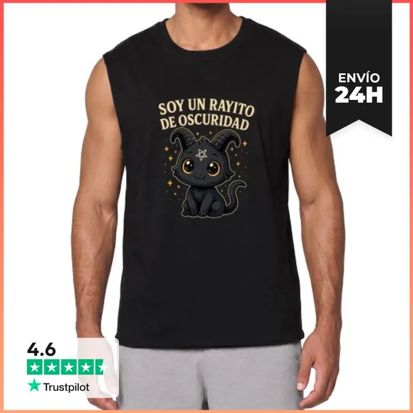 Camiseta Sin Mangas SOY UN RAYITO DE OSCURIDAD LaTostadora