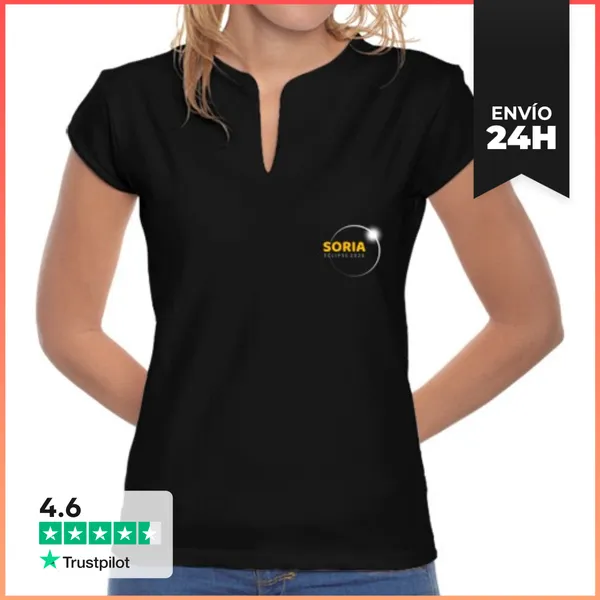 Camiseta Mujer Cuello Mao Camiseta Mujer Cuello Mao Soria Eclipse