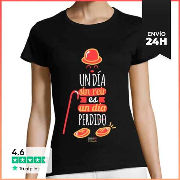 Camiseta Mujer Clásica Un Día Sin Reír LaTostadora