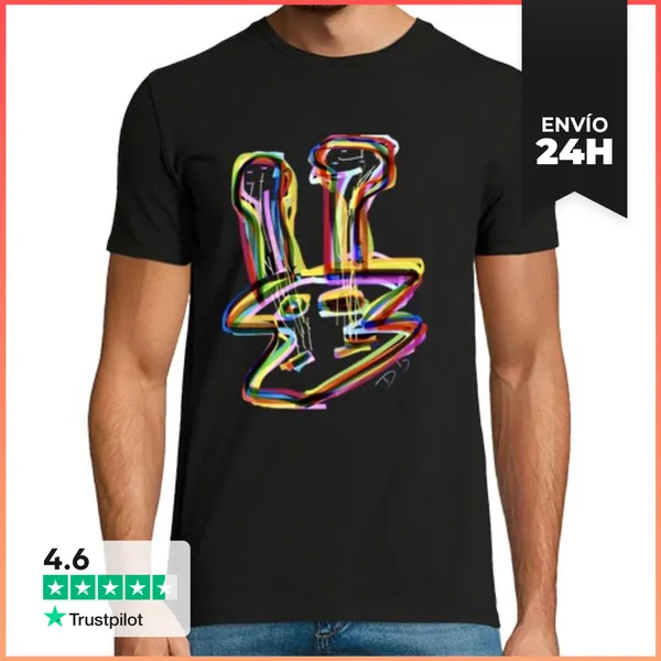 Camiseta Hombre Clásica Dobemola Twin Multi Guitar LaTostadora