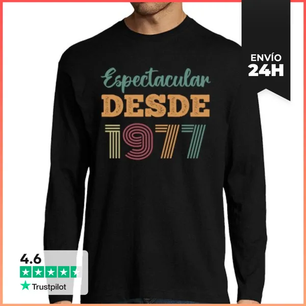Camiseta Hombre Manga Larga ESPECTACULAR DESDE 1977 LaTostadora