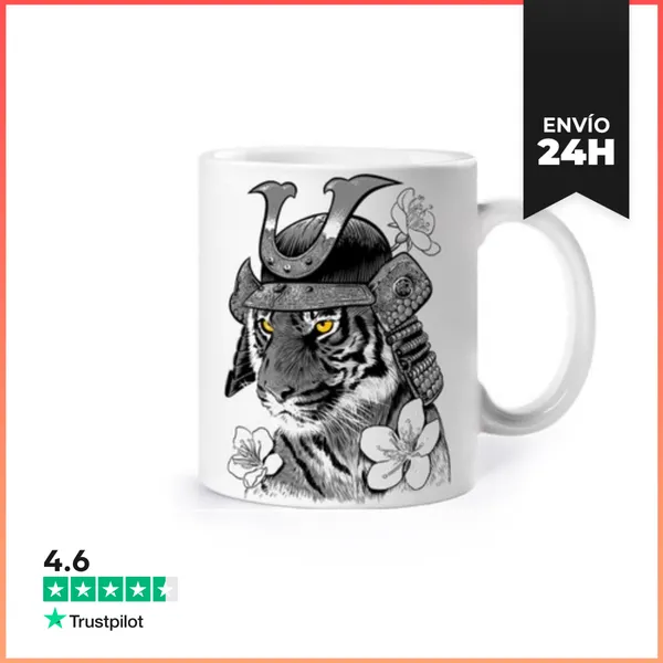 Taza Tigre Samurai Cerezo LaTostadora