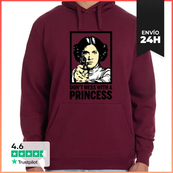 Sudadera Unisex Con Capucha Princesa Leia (Star Wars) LaTostadora