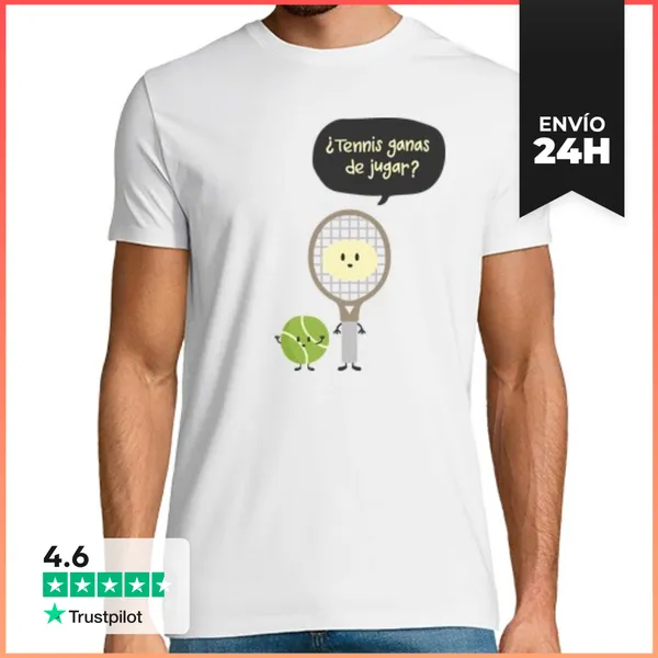 Camiseta Hombre Clásica TENNIS GANAS DE JUGAR LaTostadora