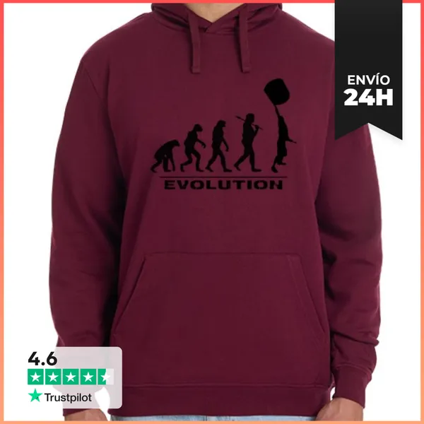 Sudadera Unisex Con Capucha Loco Drum - Evolution LaTostadora